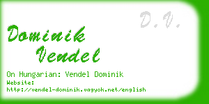 dominik vendel business card